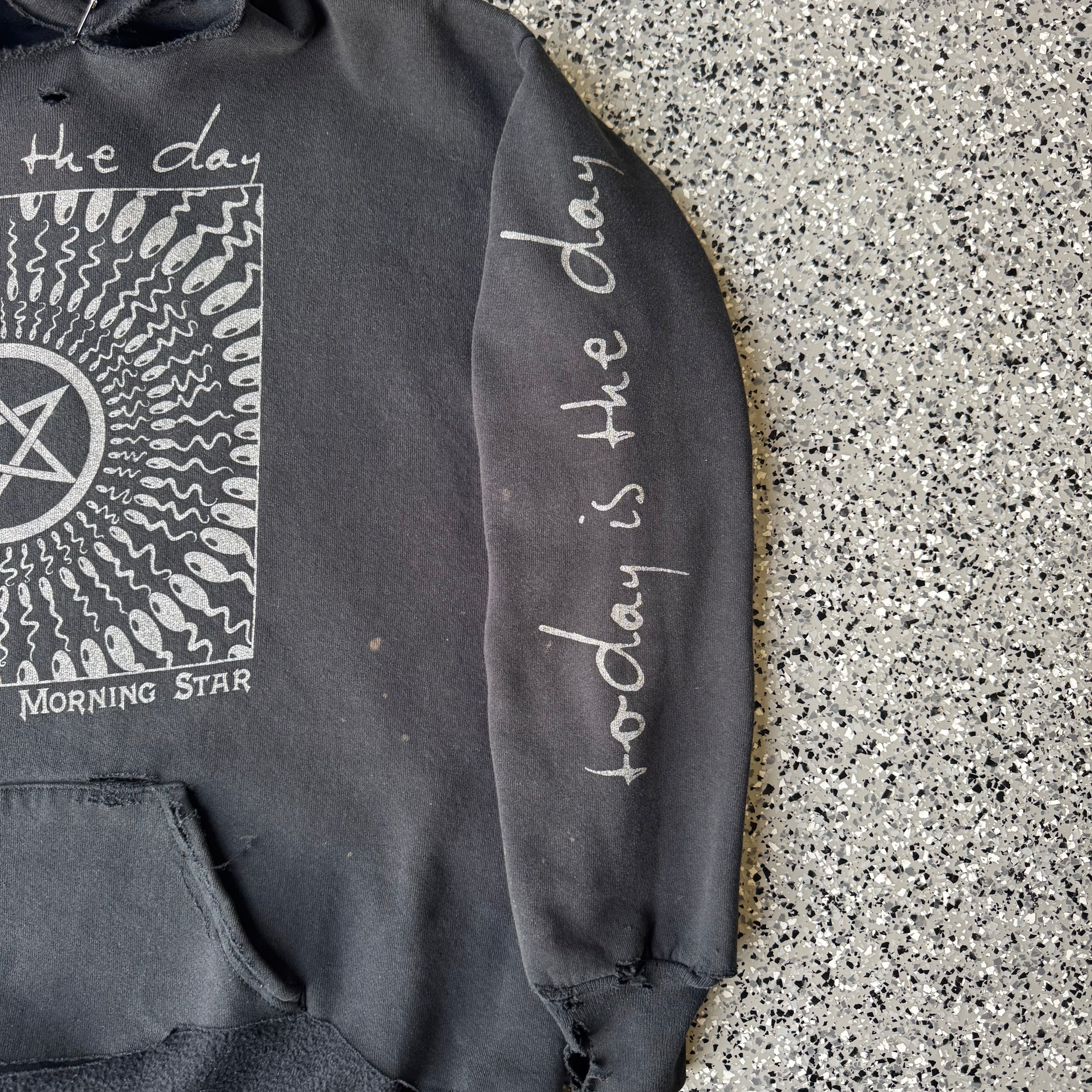 1990s Today Is the Day Thrashed Hoodie “Temple Of the Morning Star”