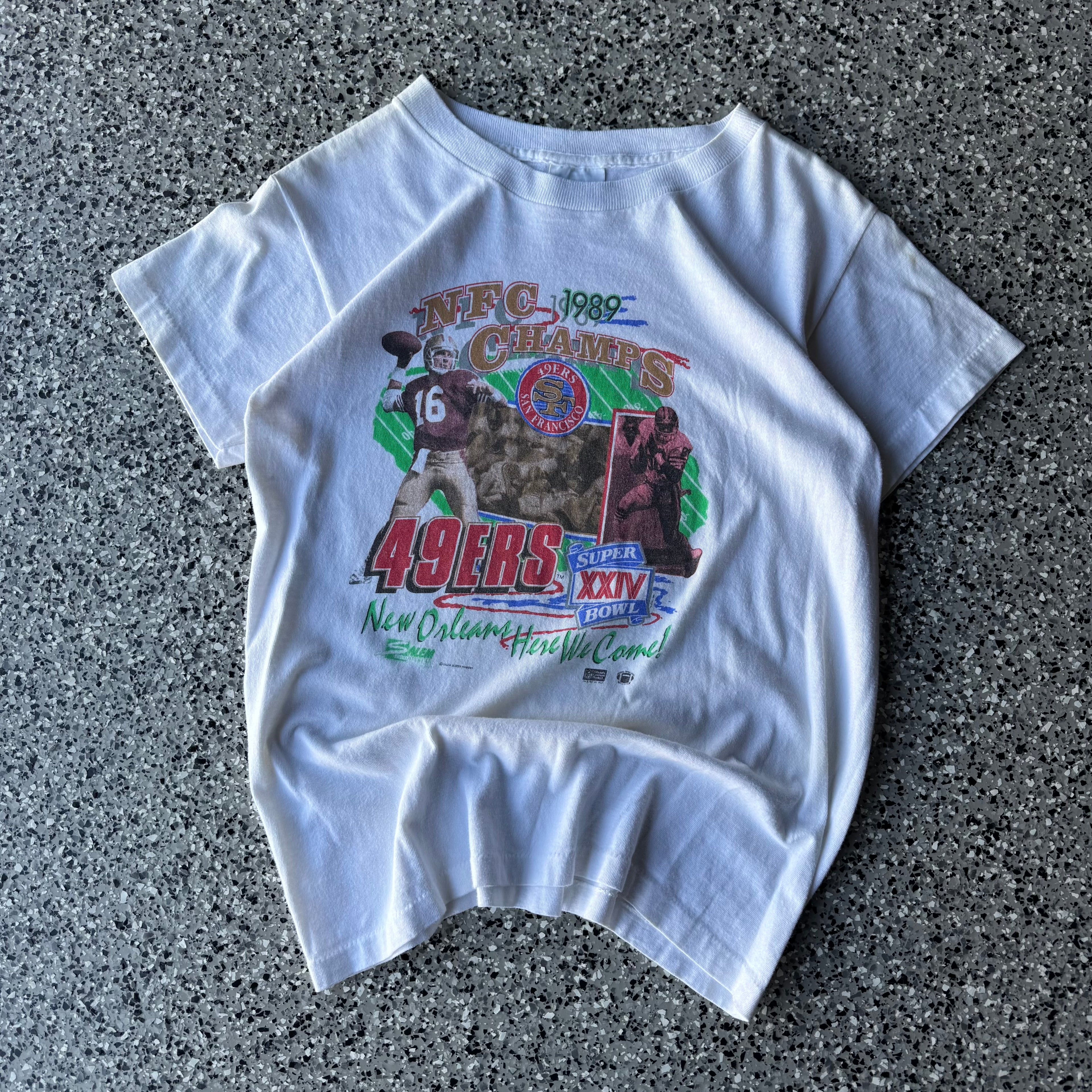 1980s Salem 49ers super bowl baby tee