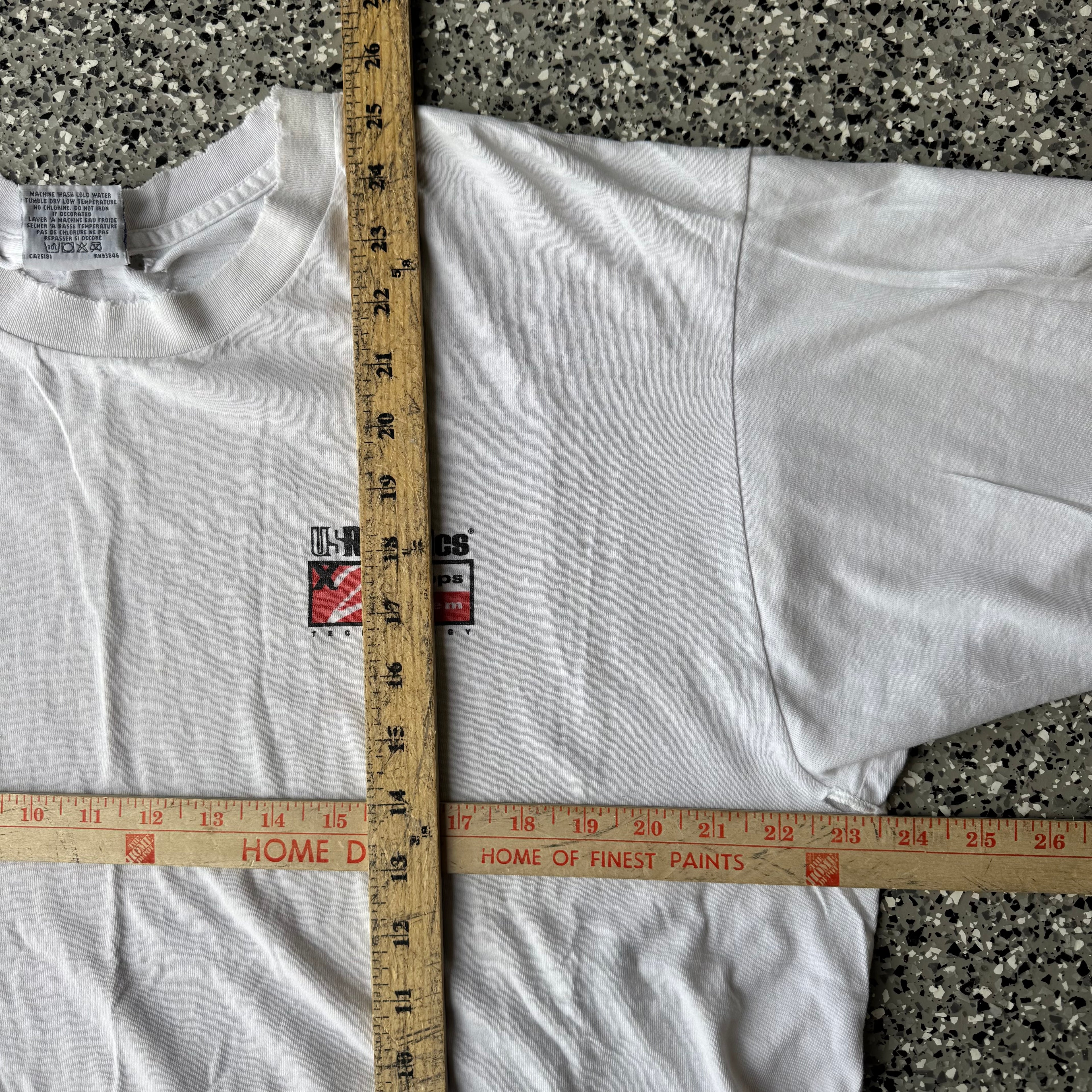 1990s US Robotics Tech Surf-snowboard-outdoor Distressed t-shirt (XL)