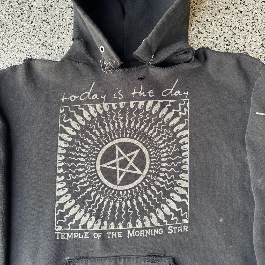 1990s Today Is the Day Thrashed Hoodie “Temple Of the Morning Star”