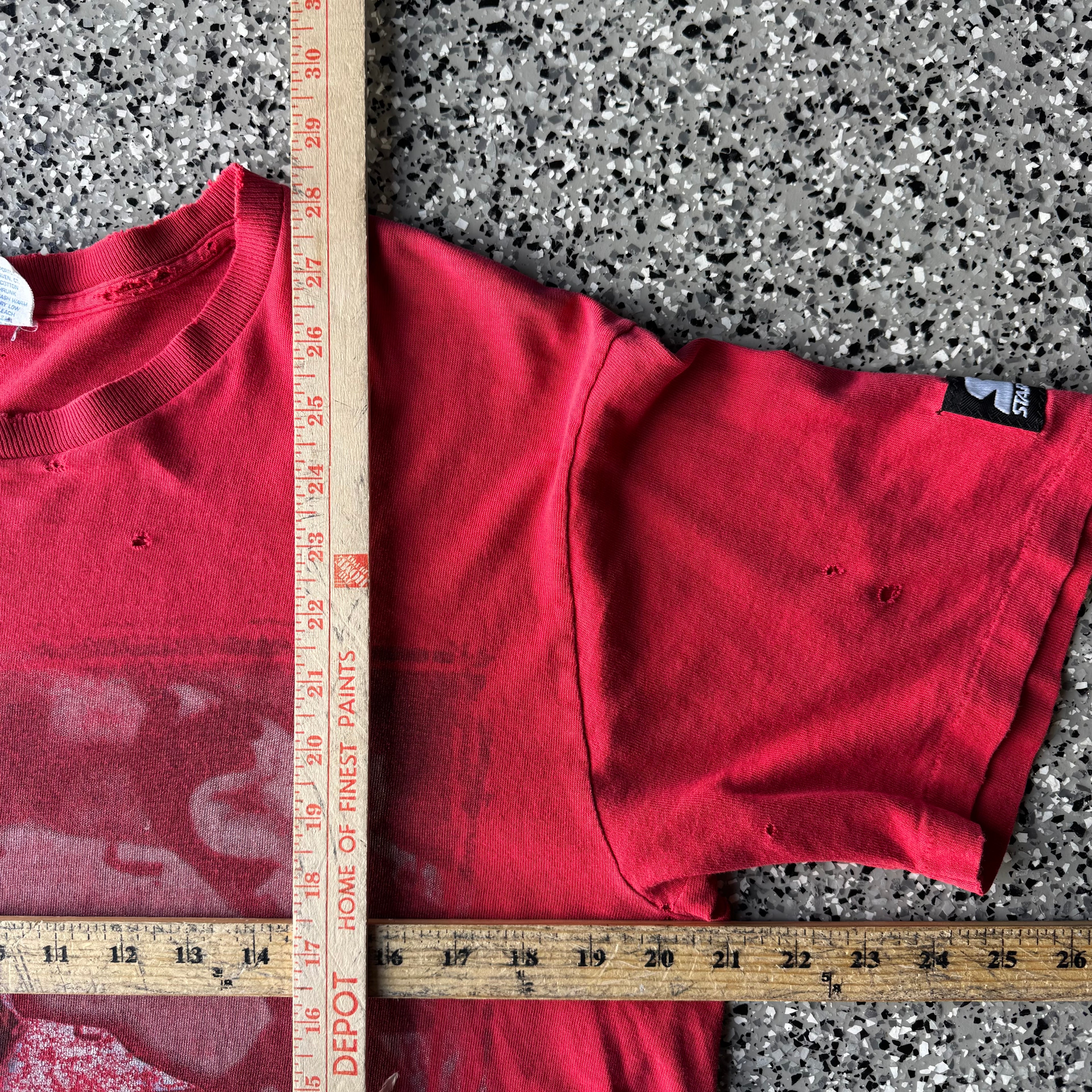 1990s detroit Red wings hockey distressed shirt (M)