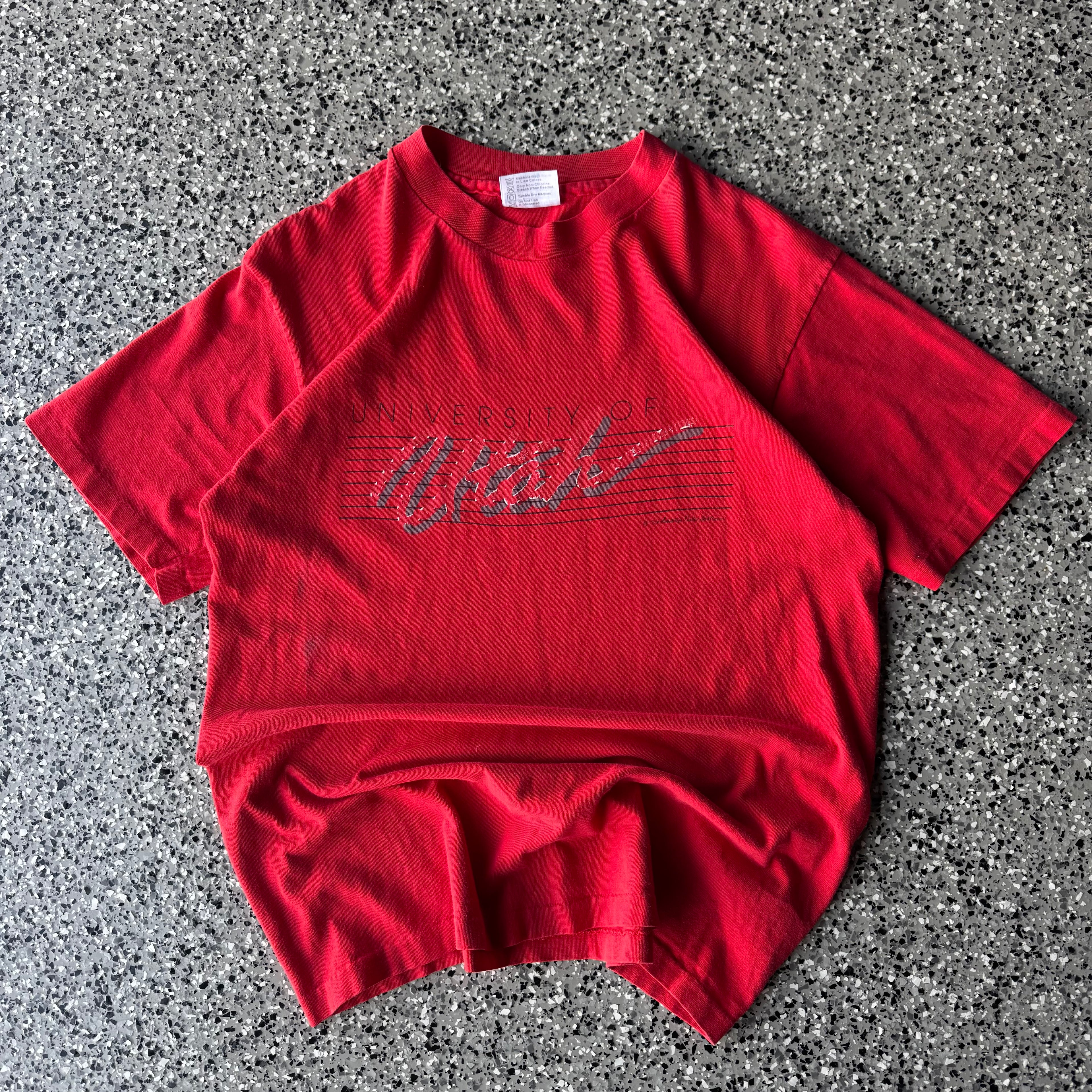 1990s University of Utah Utes football red t-shirt (M)