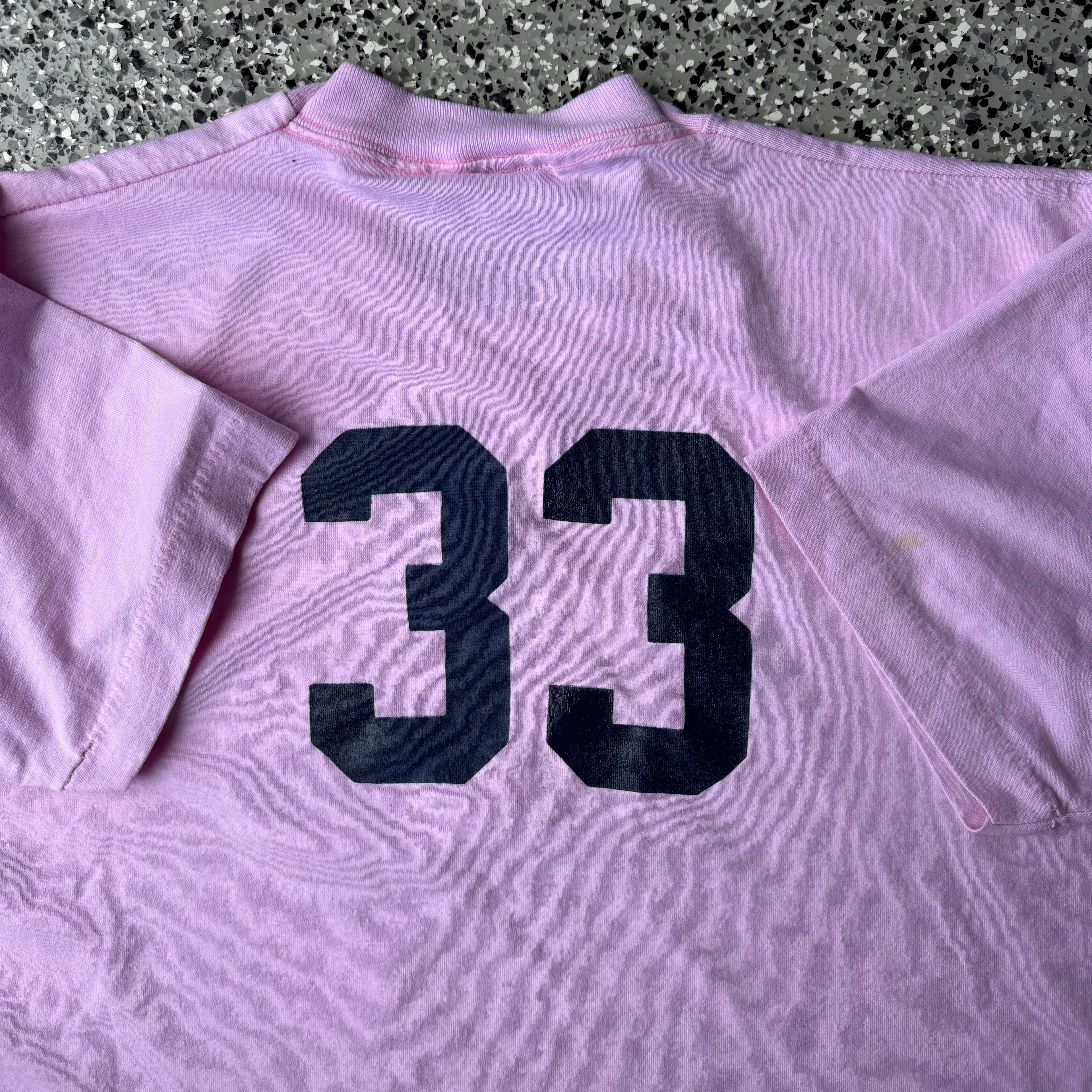 1990s Pink #33 Single Stitch Baby Pink T-Shirt