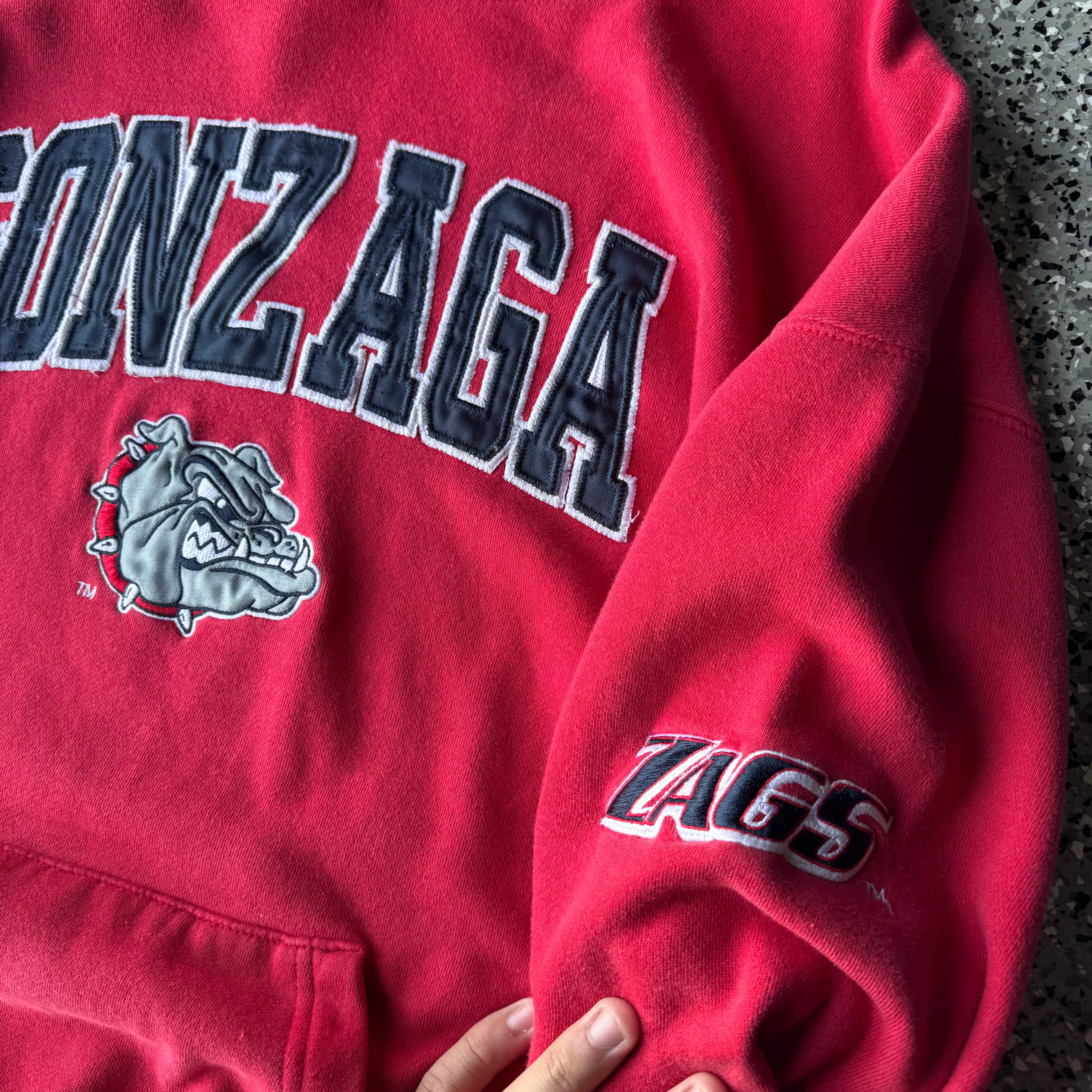 2000s Gonzaga University Bulldogs Red Boxy Hoodie (2xl)