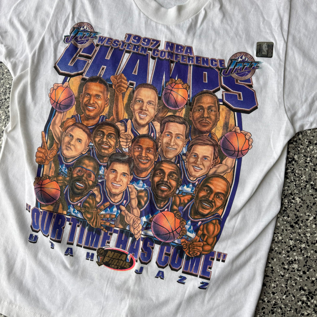 1997 Nba Utah Jazz Champs Character T-shirt