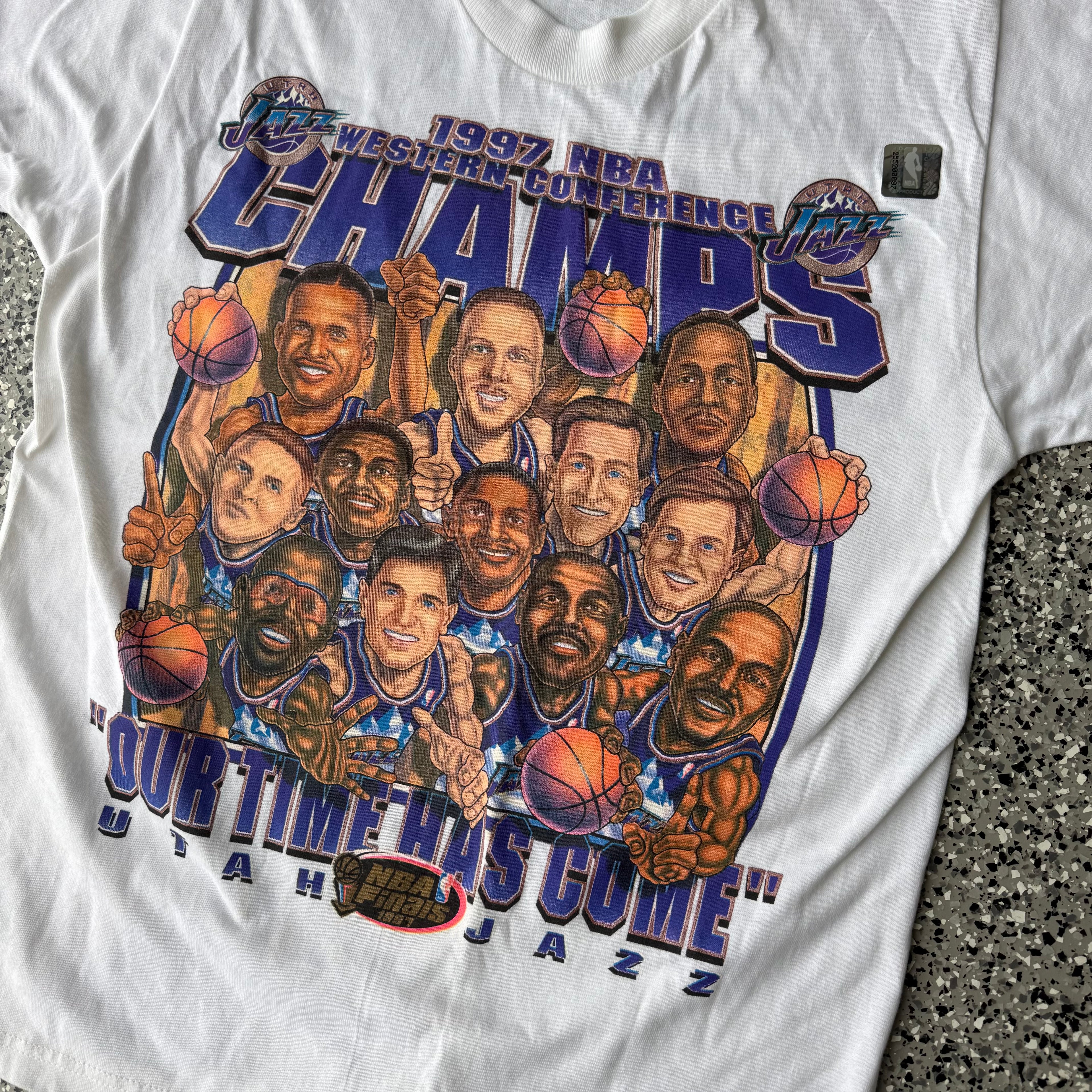 1997 Nba Utah Jazz Champs Character T-shirt