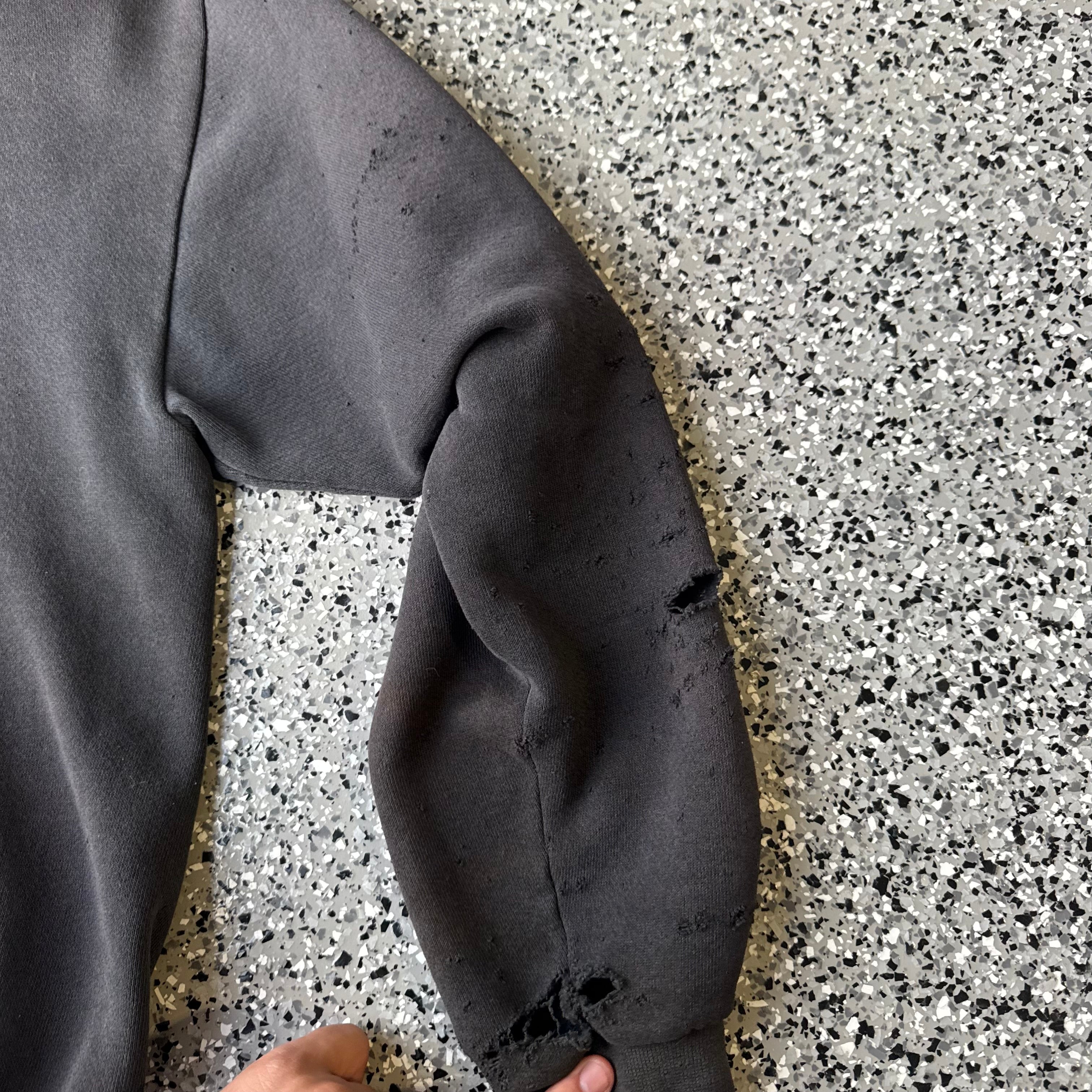 1990s Harley-davidson flame sleeve Faded & distressed Hoodie