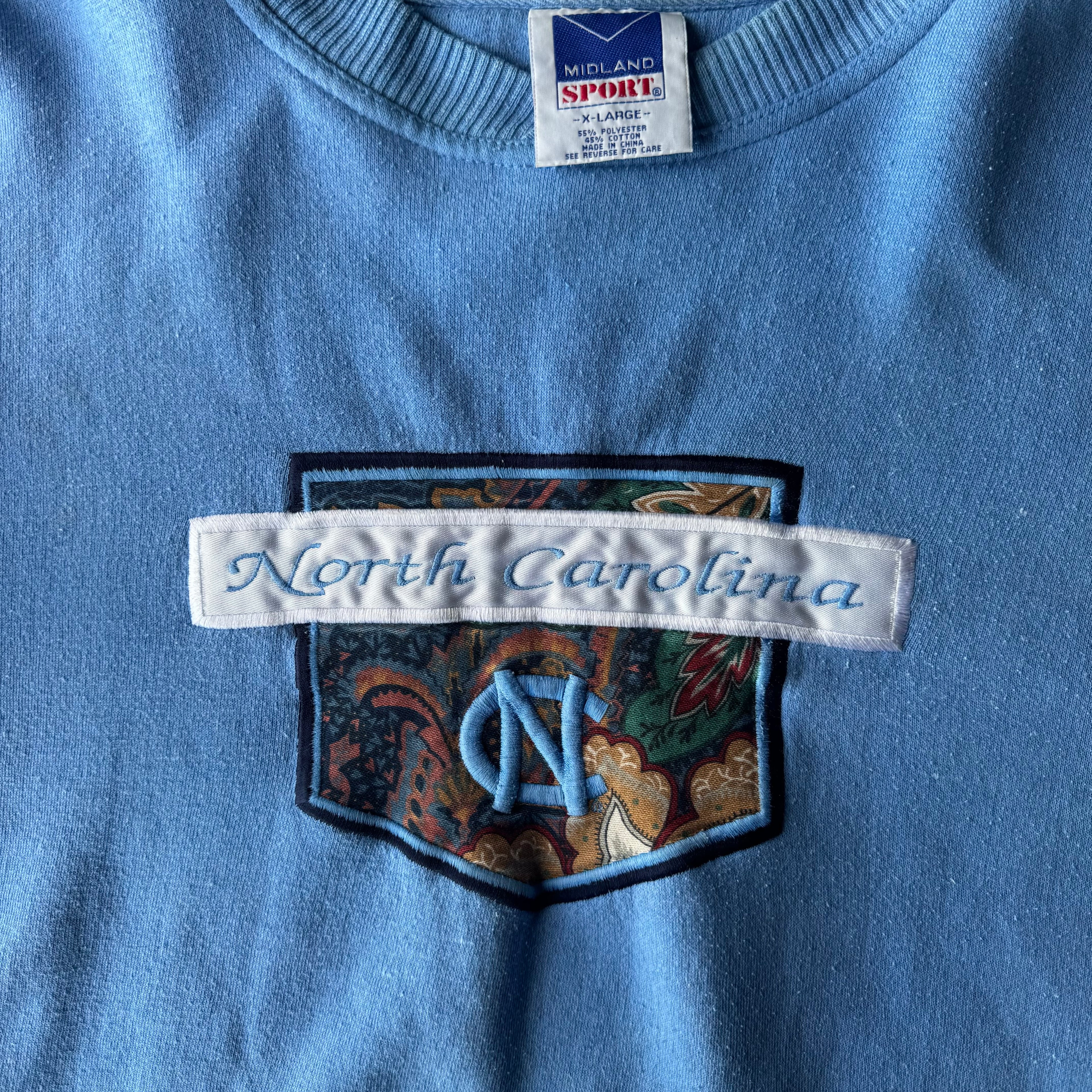 1990s UNC North Carolina Baby blue Crewneck