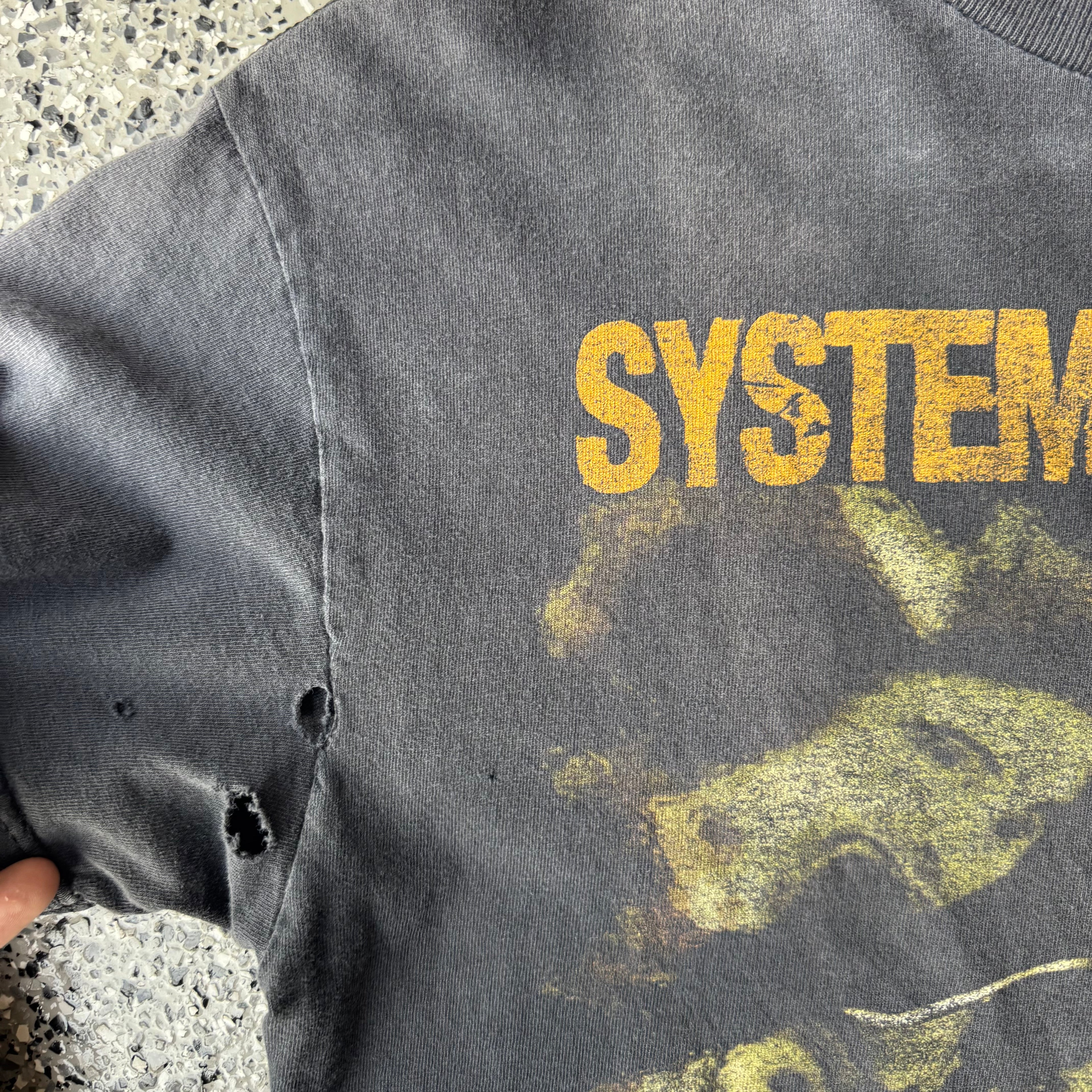 2000s System of a down Trashed T-shirt