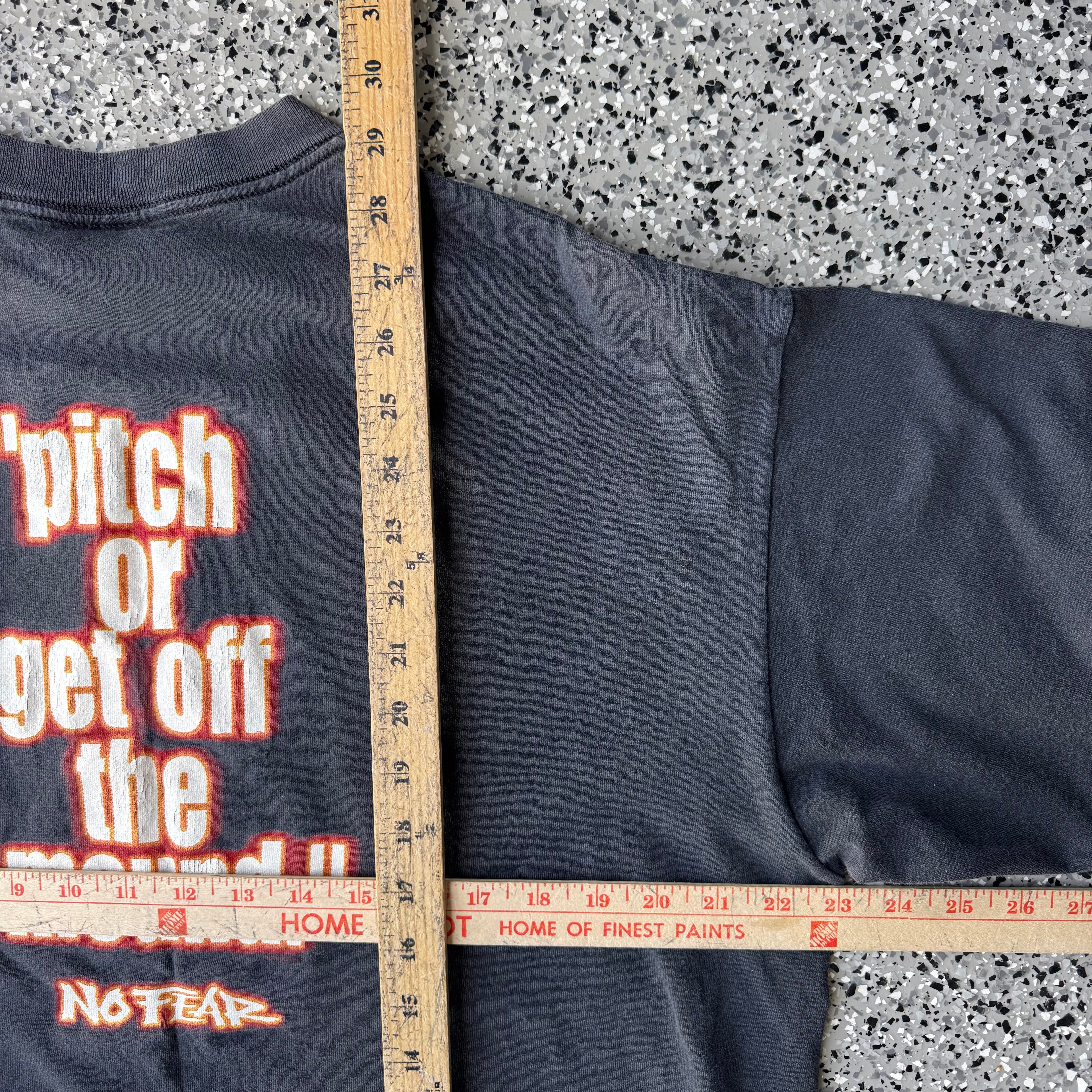 1990s No Fear “Pitch Or get off the Mound” Baseball Single Stitch T-shirts (XL)