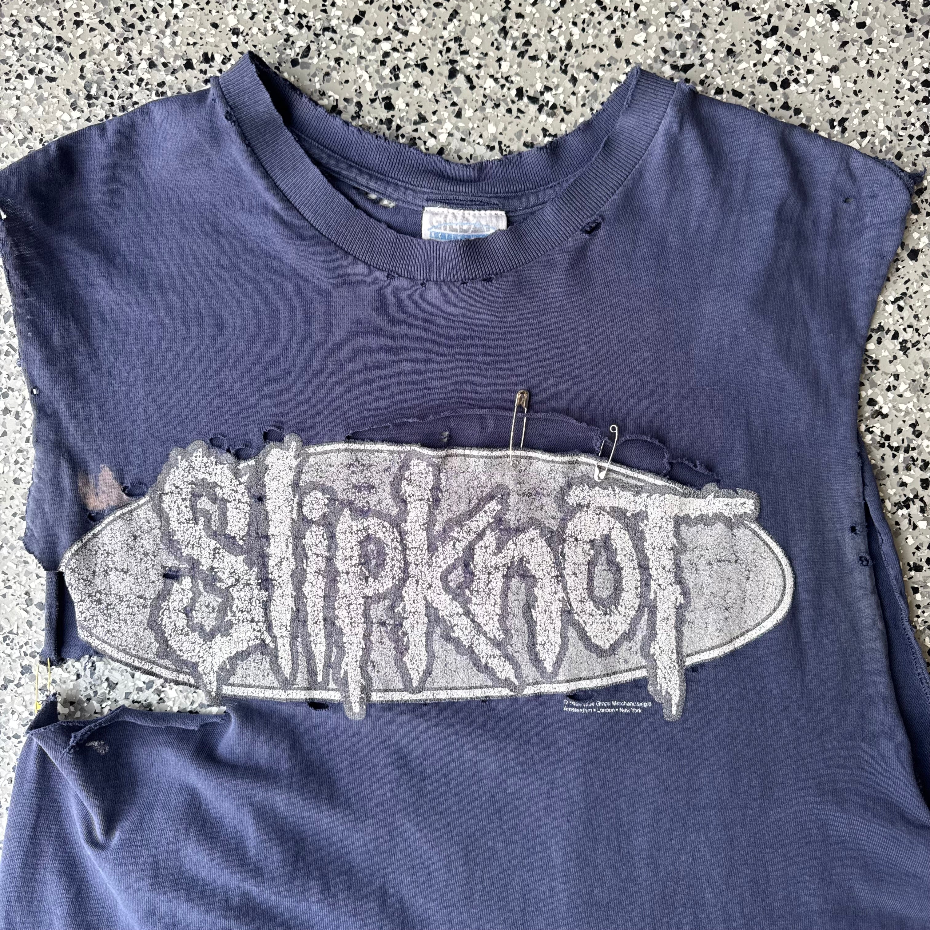 1990s Slipknot Trashed Cutoff T-Shirt