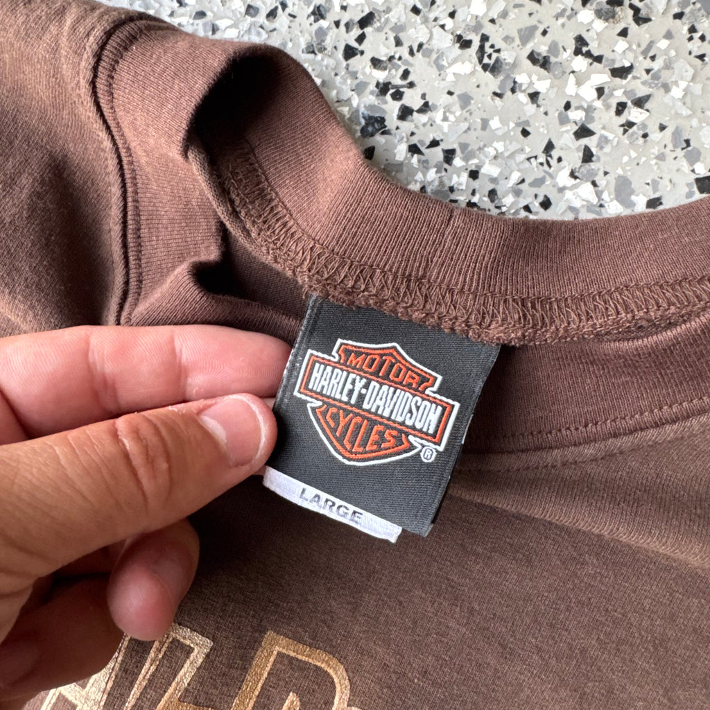 2000s Harley-Davidson Brown Flame L/S