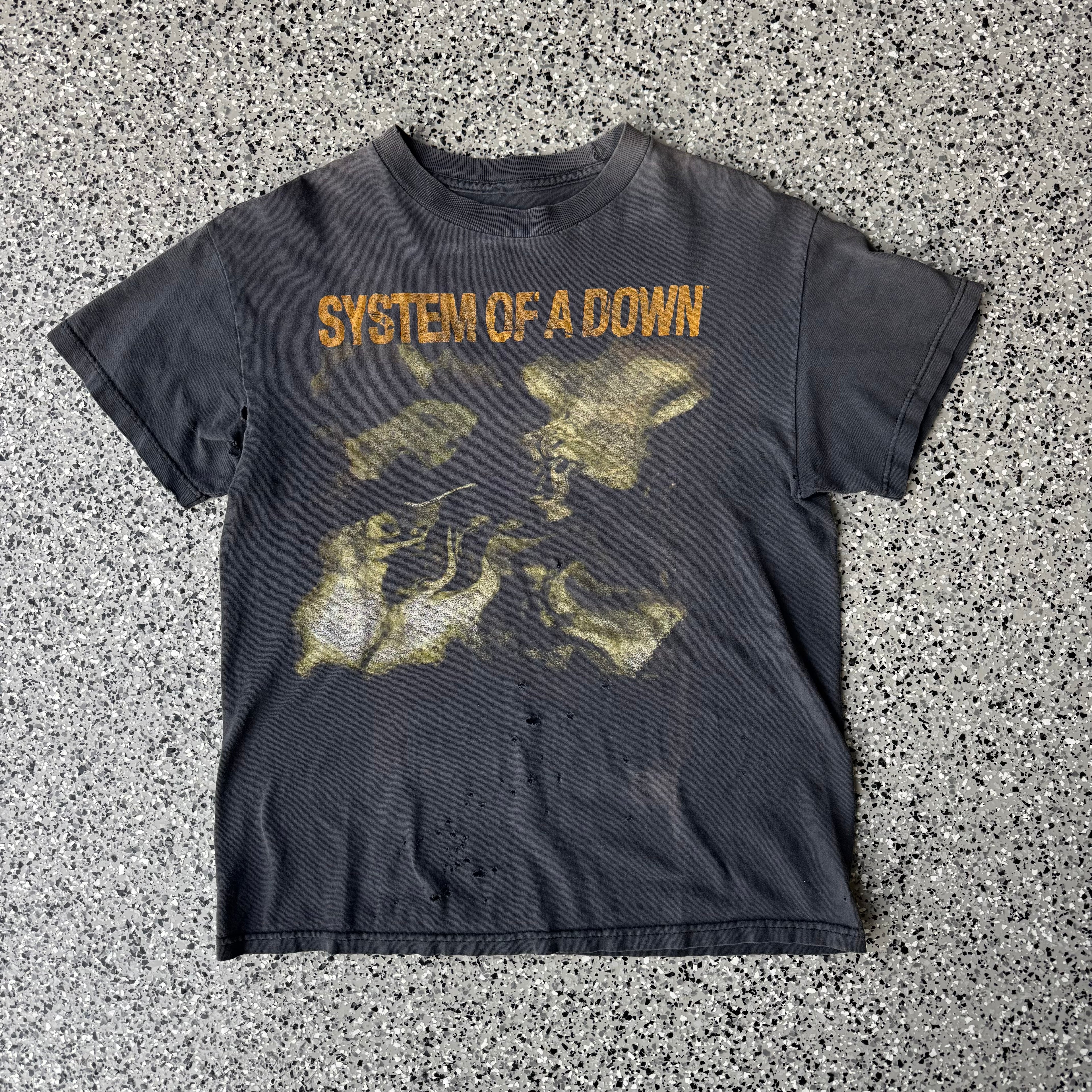 2000s System of a down Trashed T-shirt