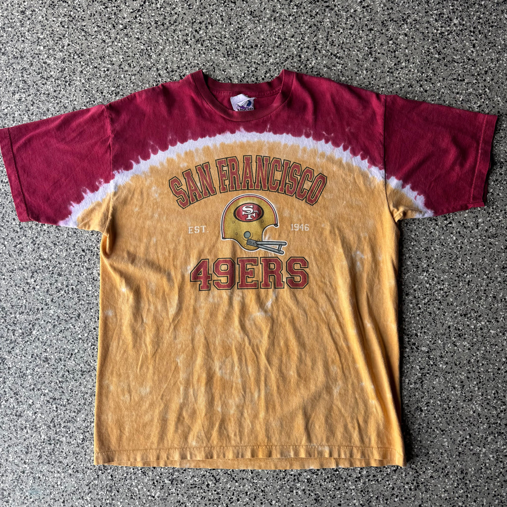 1990s Tie-dye Liquid Blue San francisco 49ers (XL)