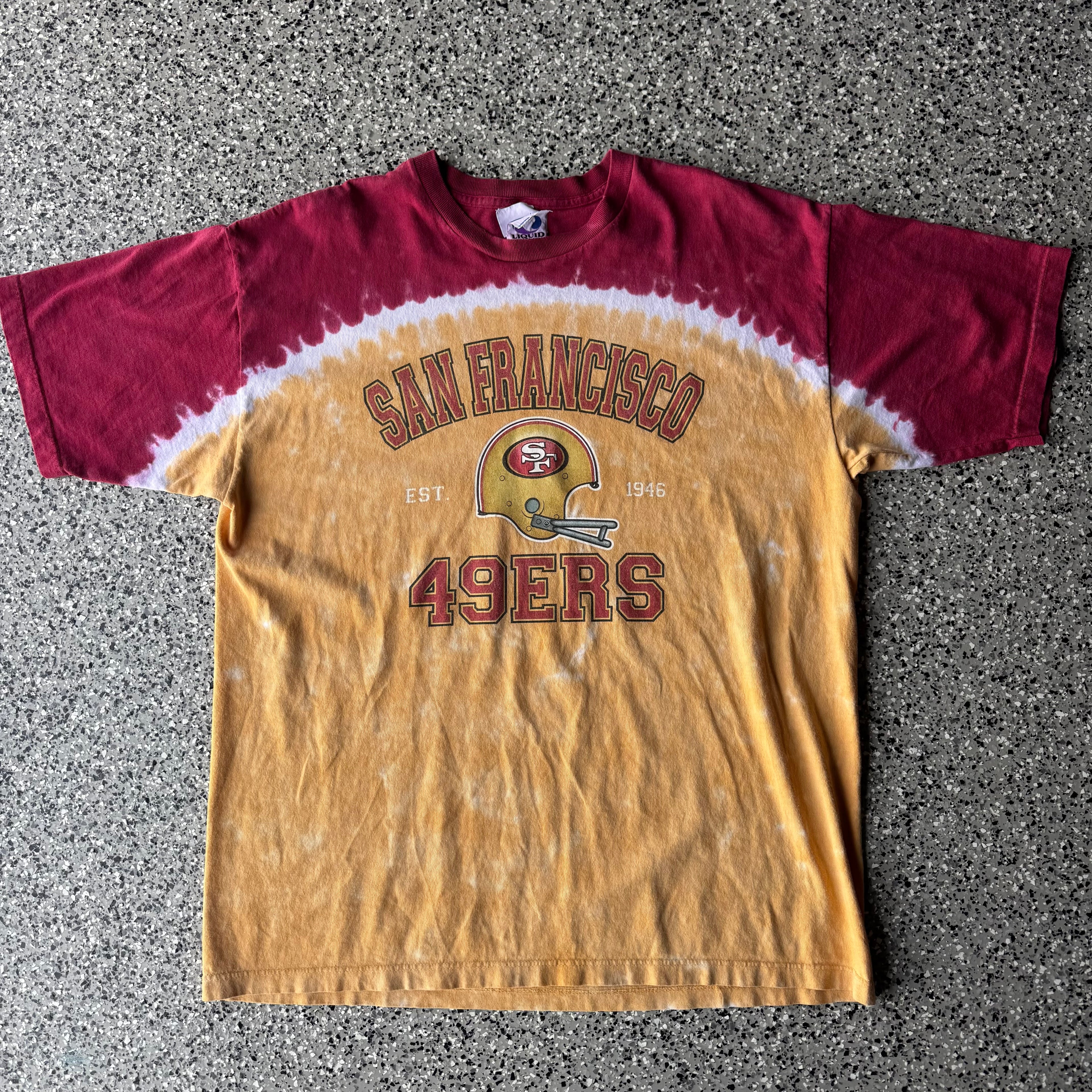 1990s Tie-dye Liquid Blue San francisco 49ers (XL)