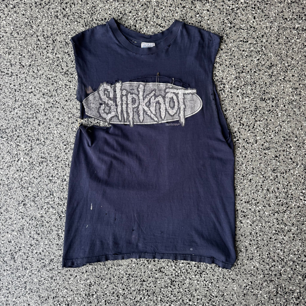 1990s Slipknot Trashed Cutoff T-Shirt