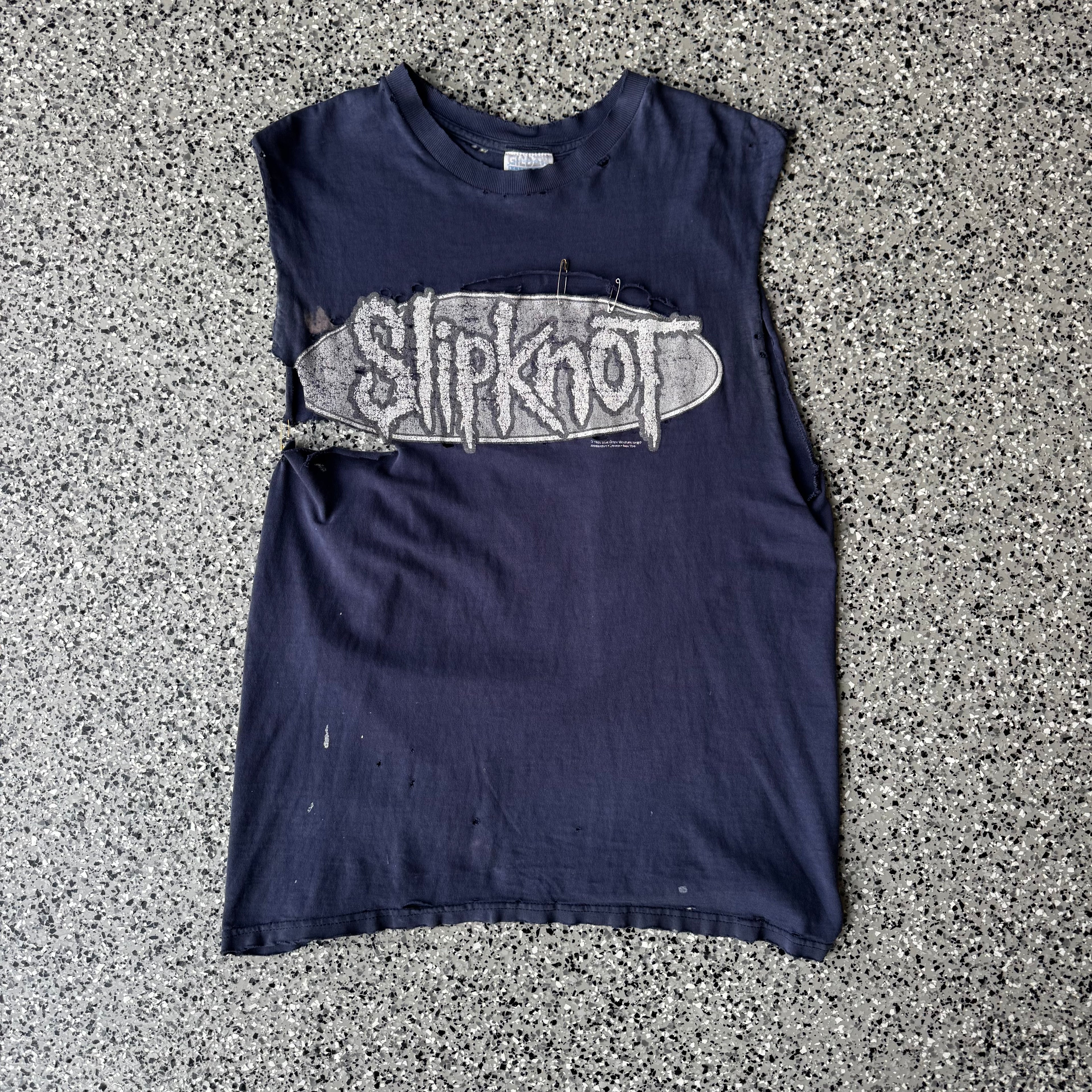 1990s Slipknot Trashed Cutoff T-Shirt