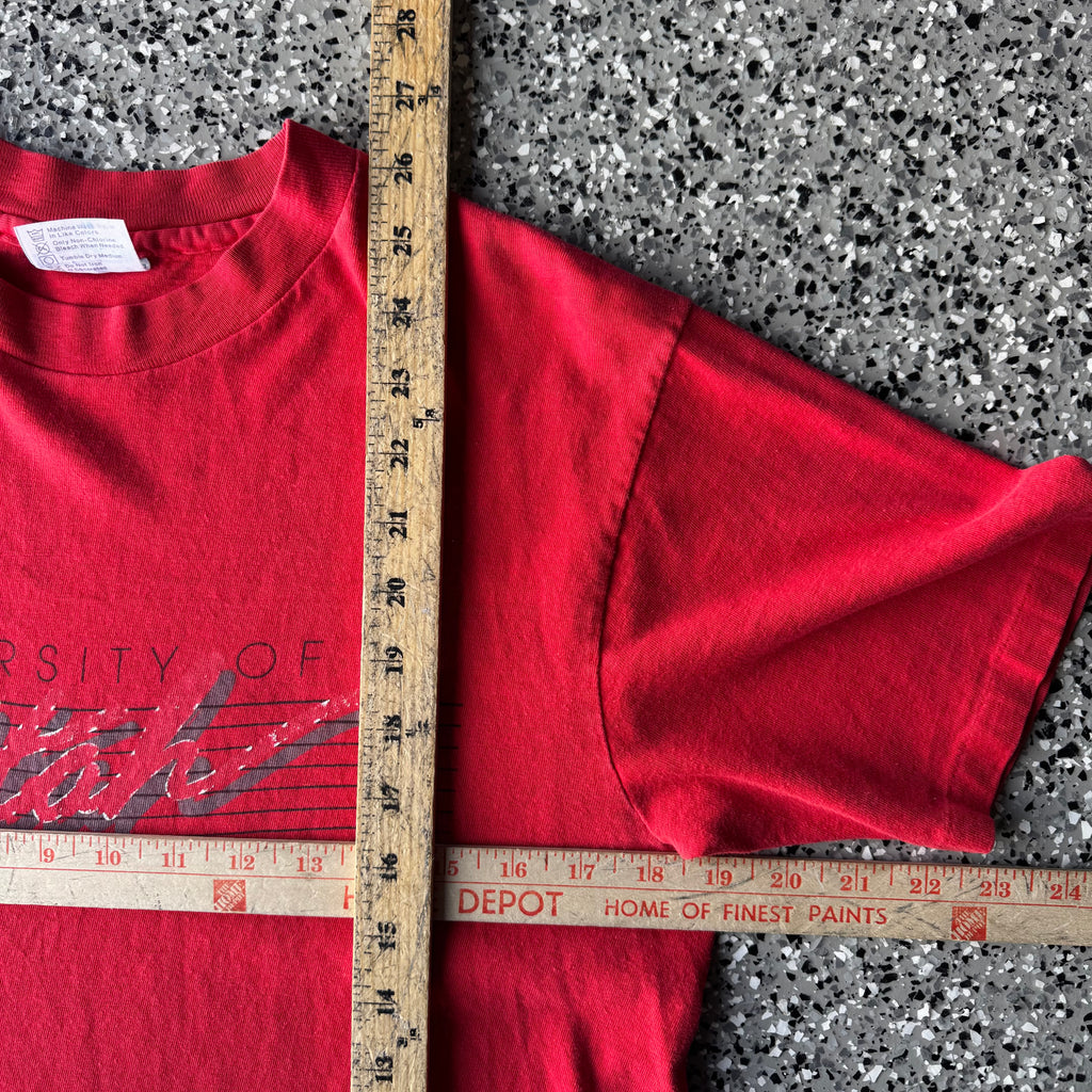 1990s University of Utah Utes football red t-shirt (M)