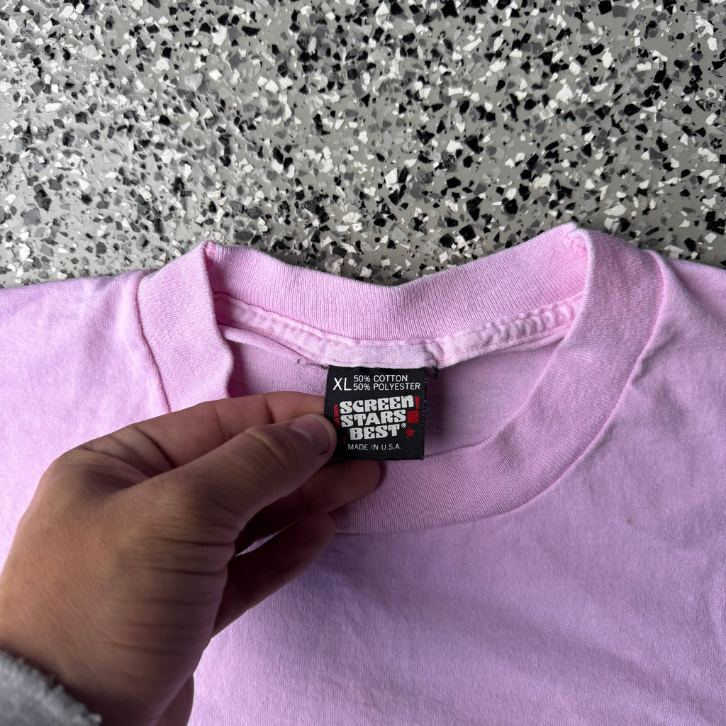 1990s Pink #33 Single Stitch Baby Pink T-Shirt