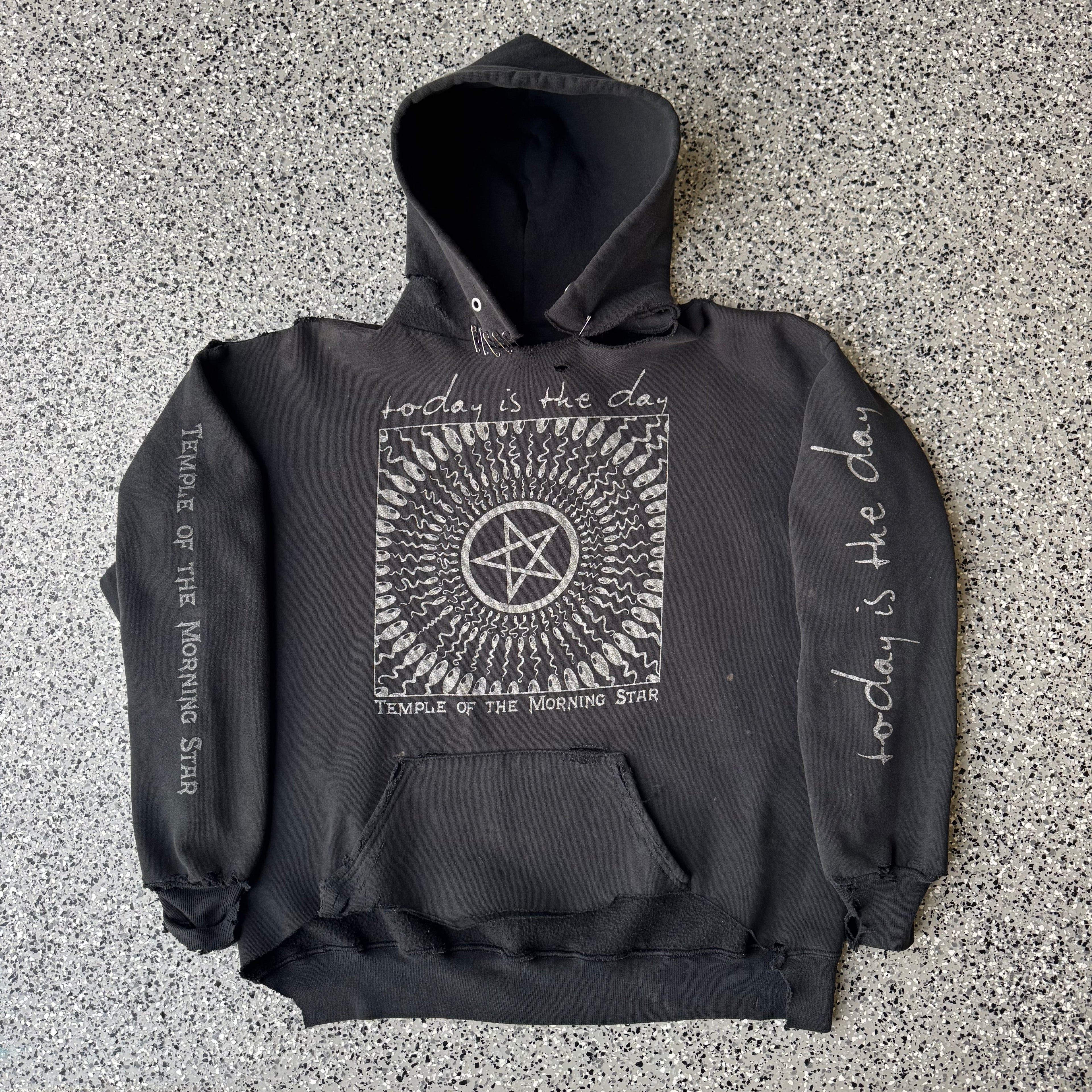 1990s Today Is the Day Thrashed Hoodie “Temple Of the Morning Star”