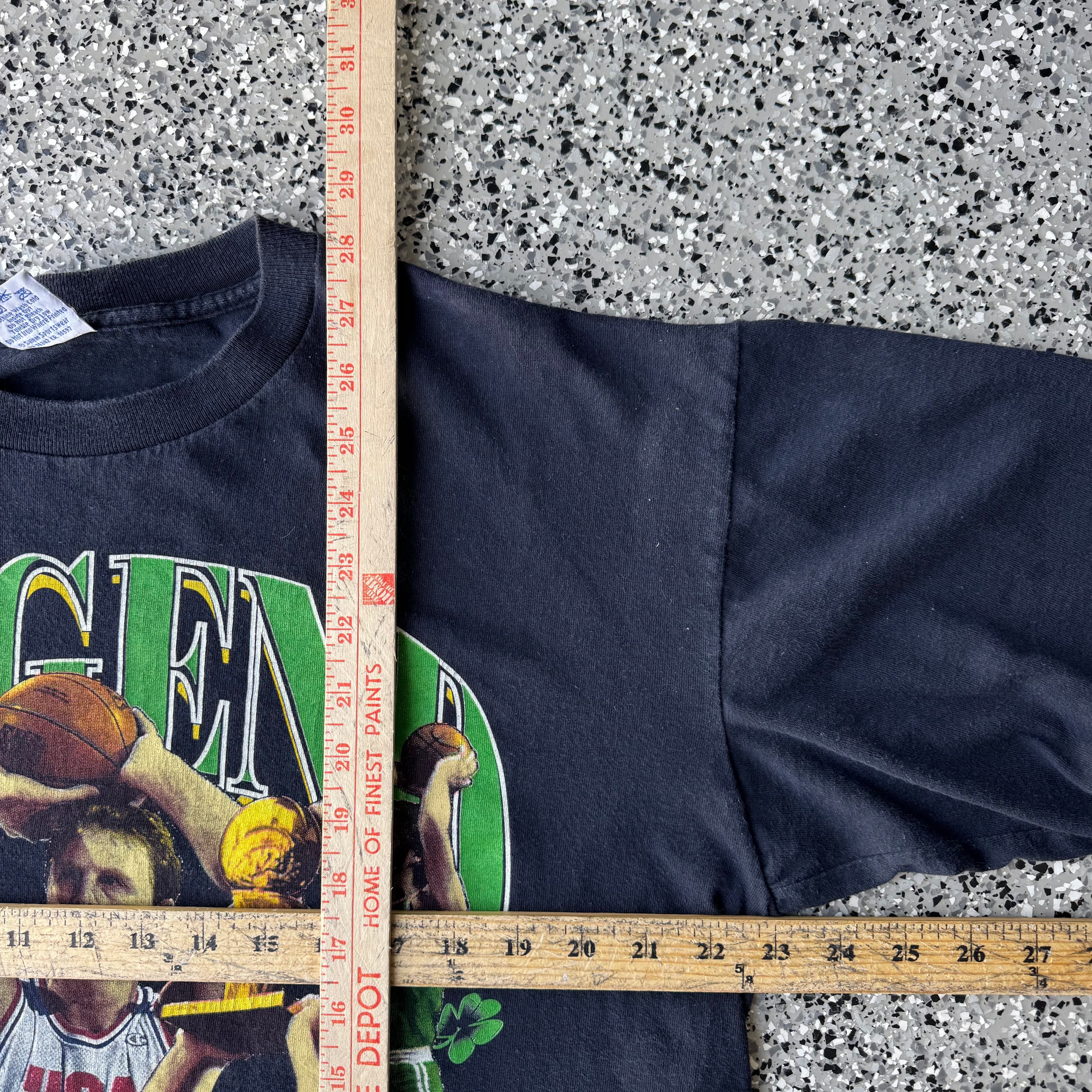 1992 Salem NBA Larry Bird Legend T-Shirt Rap Tee (XL)