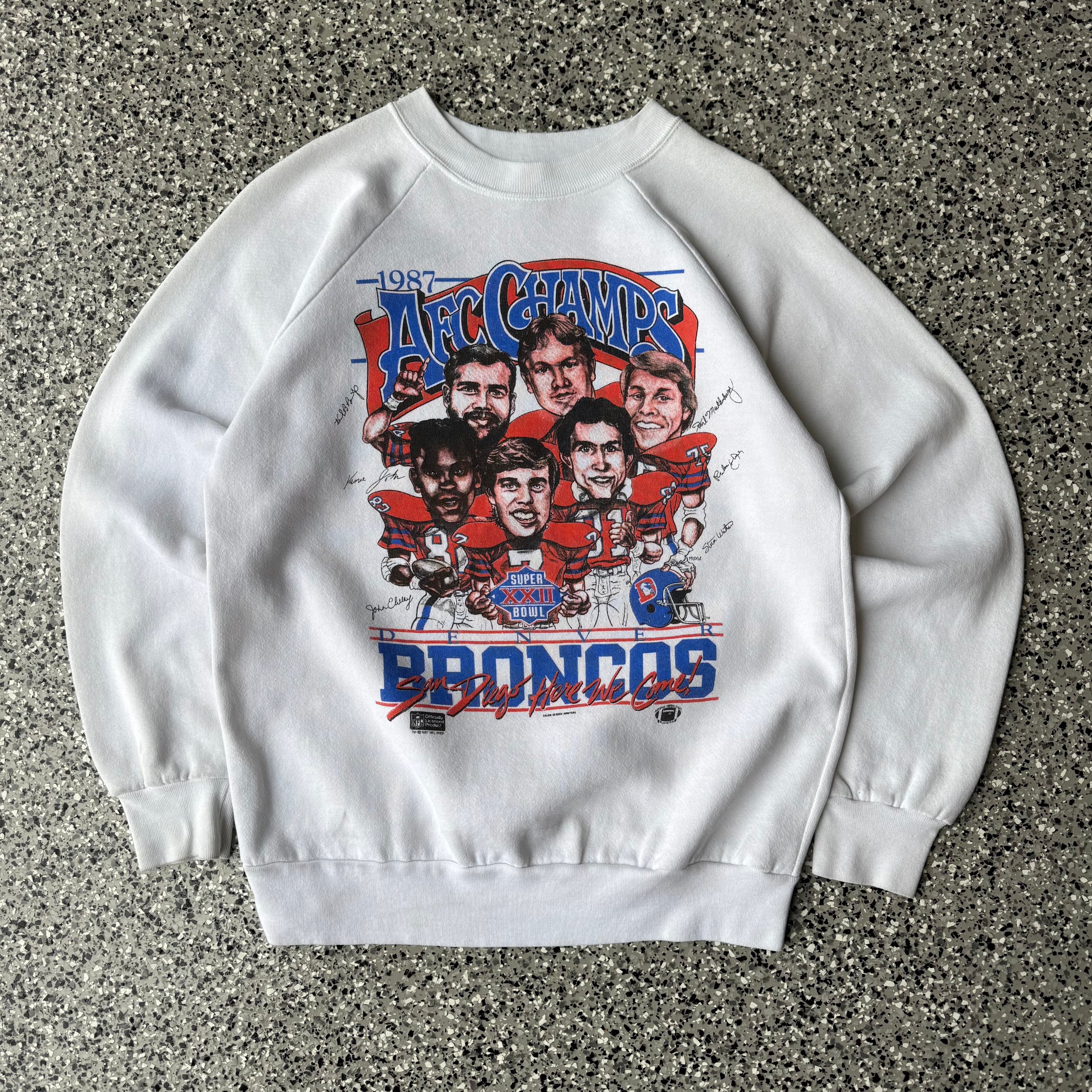 1980s Nfl Broncos Super bowl Champs Character sweatshirt (S)