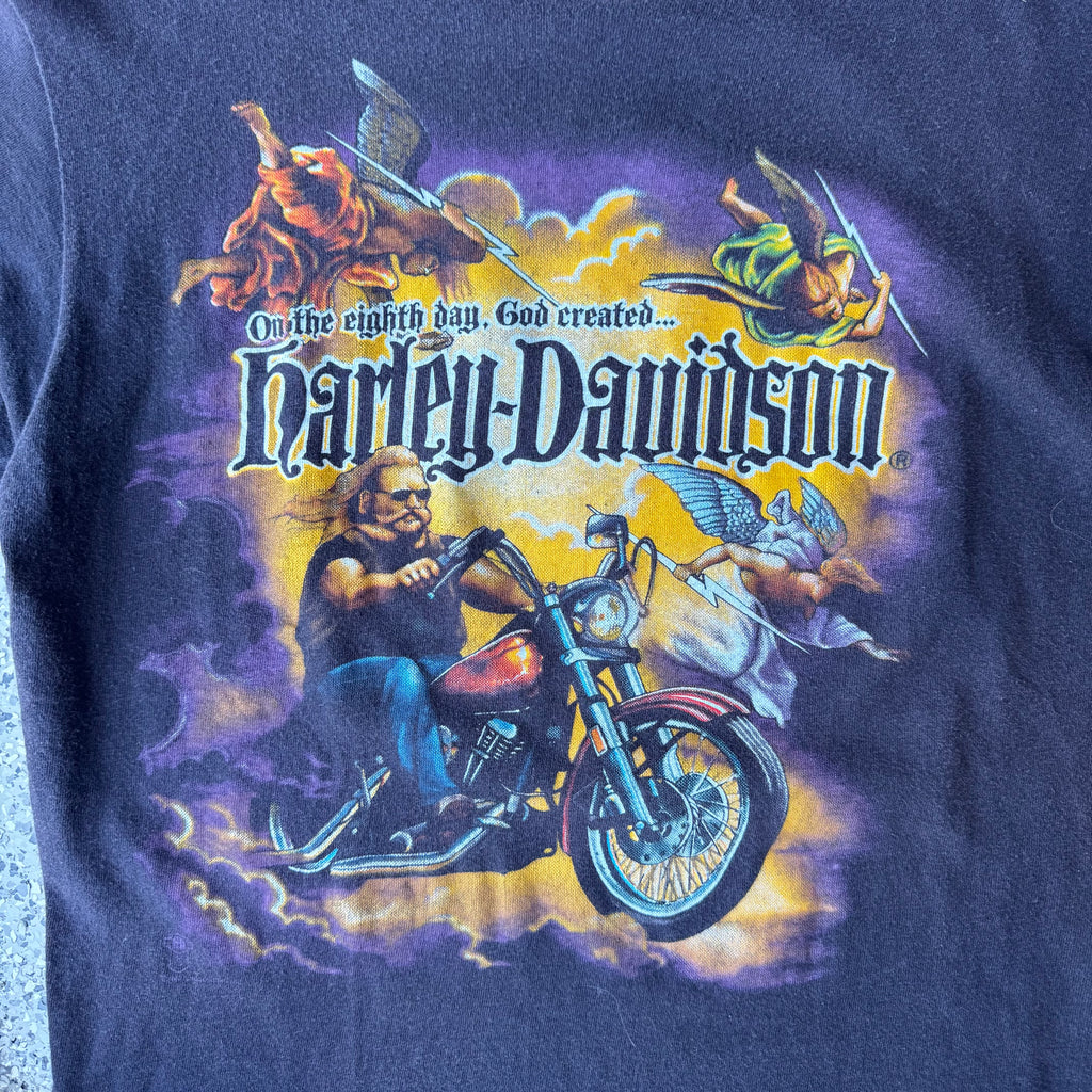 1980s Harley Davidson “On the 8th day God created”