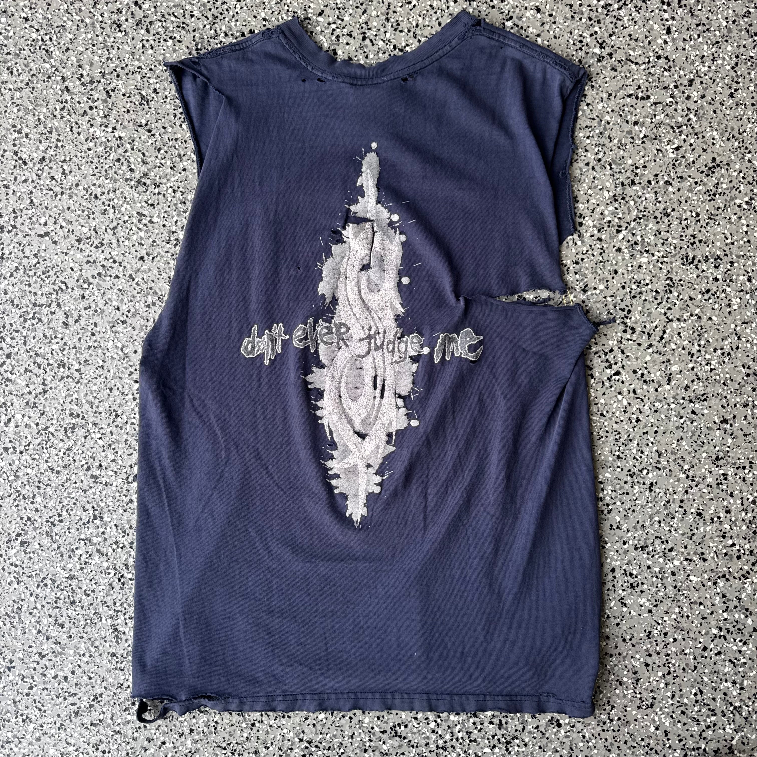 1990s Slipknot Trashed Cutoff T-Shirt