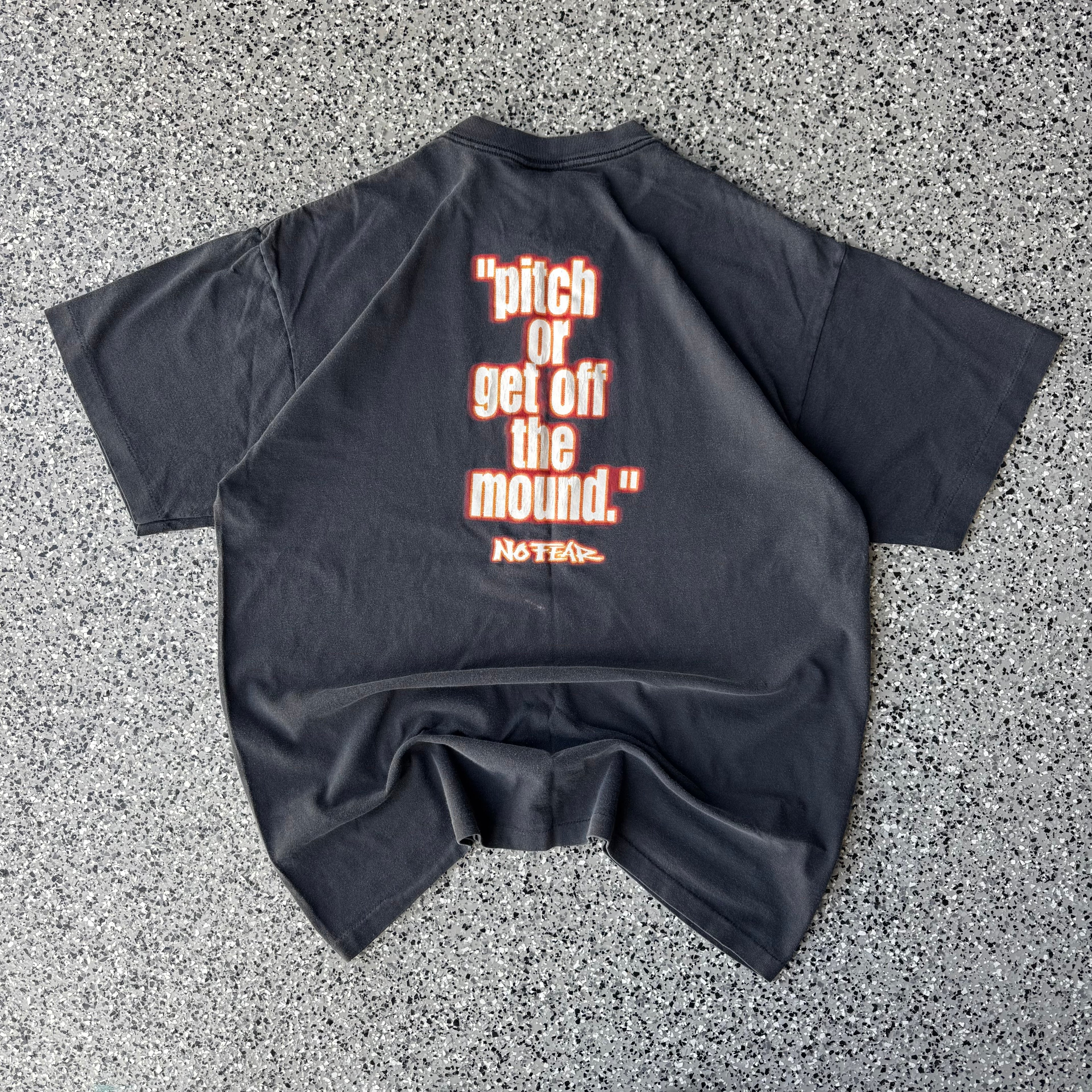 1990s No Fear “Pitch Or get off the Mound” Baseball Single Stitch T-shirts (XL)