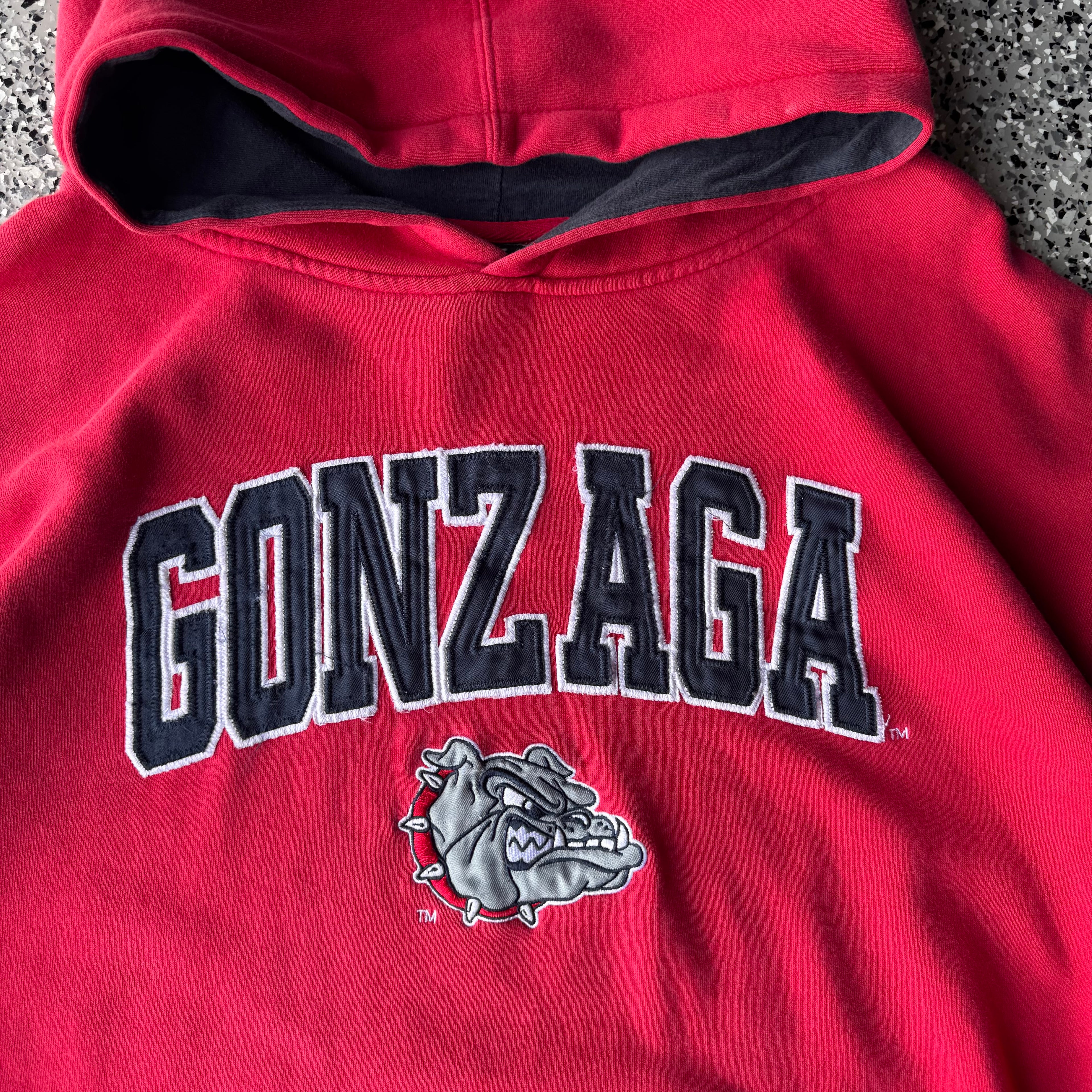 2000s Gonzaga University Bulldogs Red Boxy Hoodie (2xl)