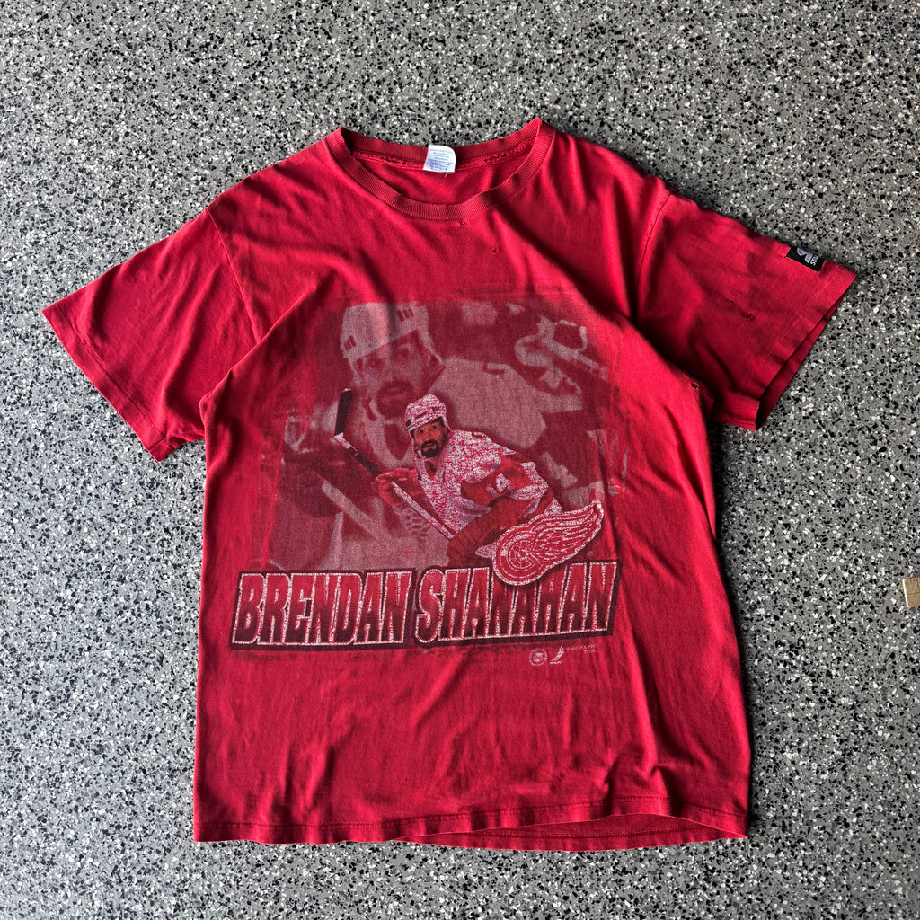 1990s detroit Red wings hockey distressed shirt (M)