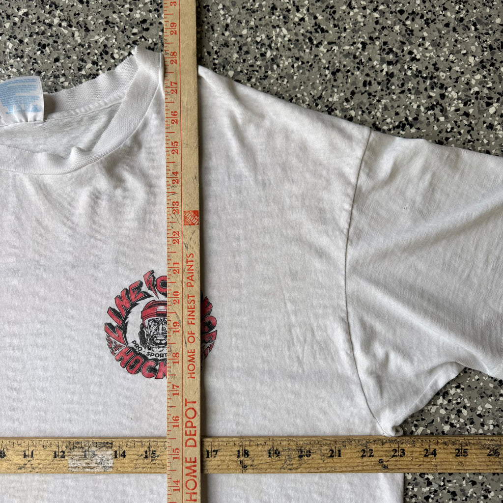 1990s Give Blood Play Hockey Distressed T-shirt (L)