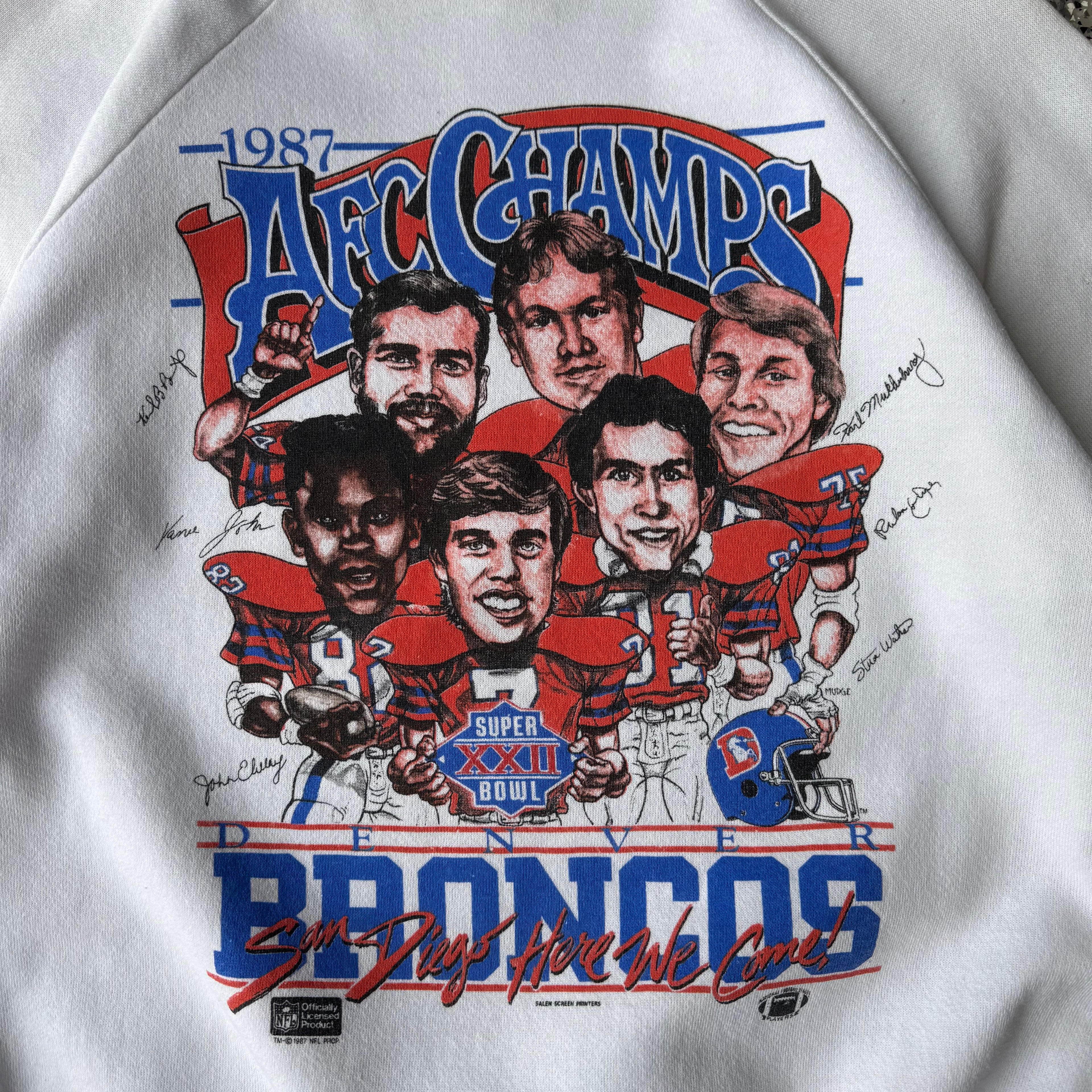 1980s Nfl Broncos Super bowl Champs Character sweatshirt (S)
