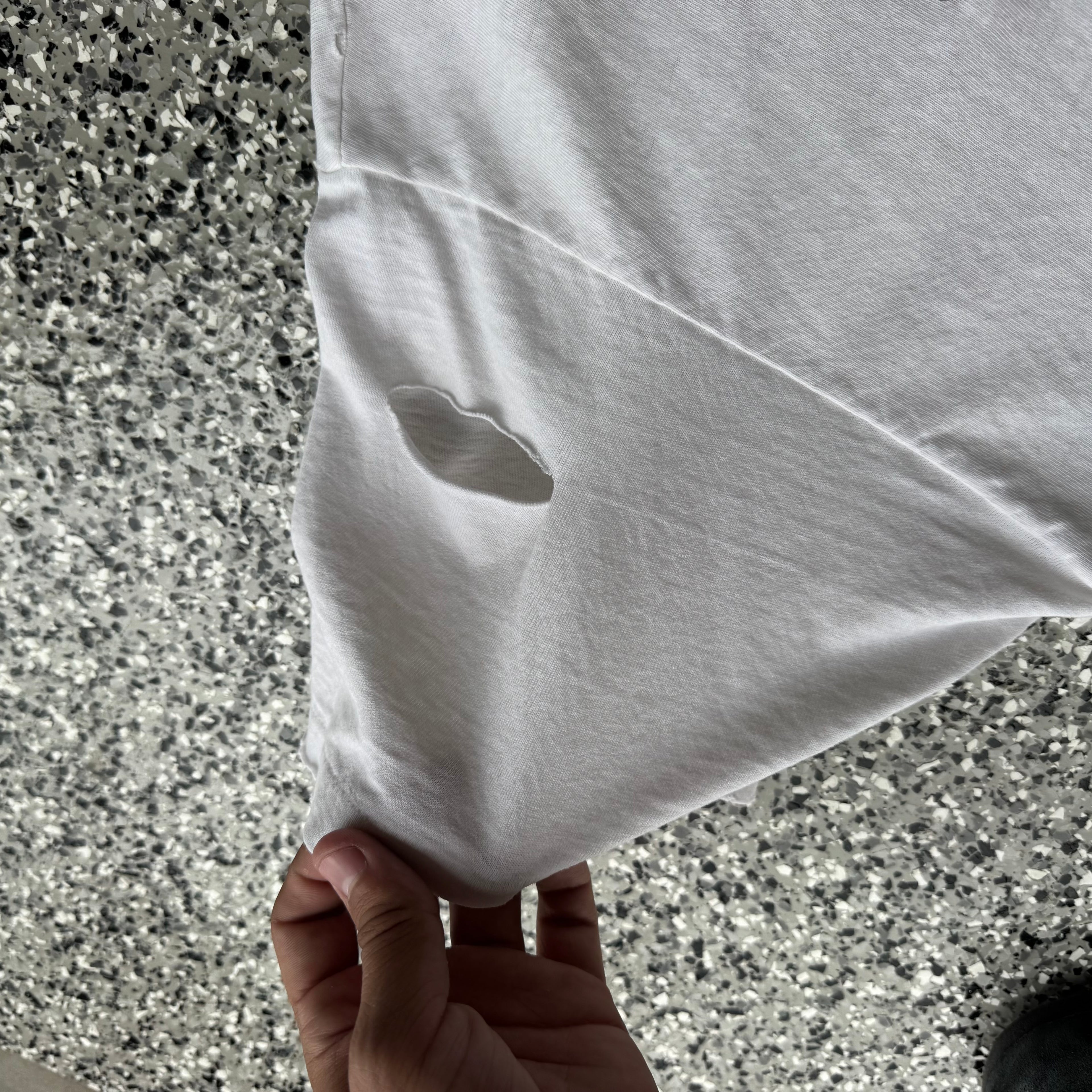 1990s Give Blood Play Hockey Distressed T-shirt (L)