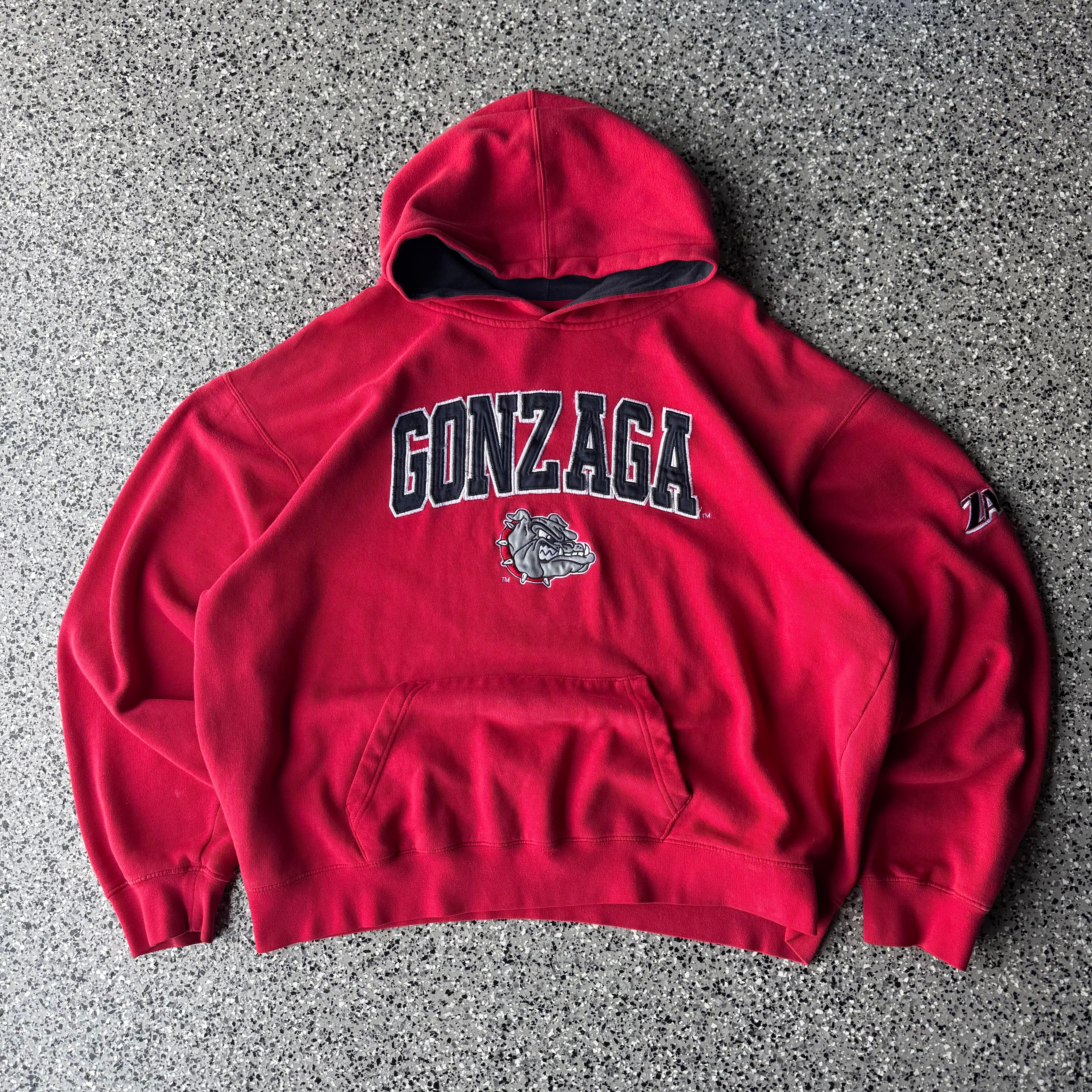 2000s Gonzaga University Bulldogs Red Boxy Hoodie (2xl)